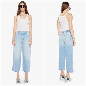 MOTHER The Spinner Zip Ankle in Back Petal Light Wash Slouch Wide Leg Sz 29 NWOT
